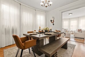 Dining - Historic 3BR sec to Skyline Views | 20 Min to NYC (Hoboken)