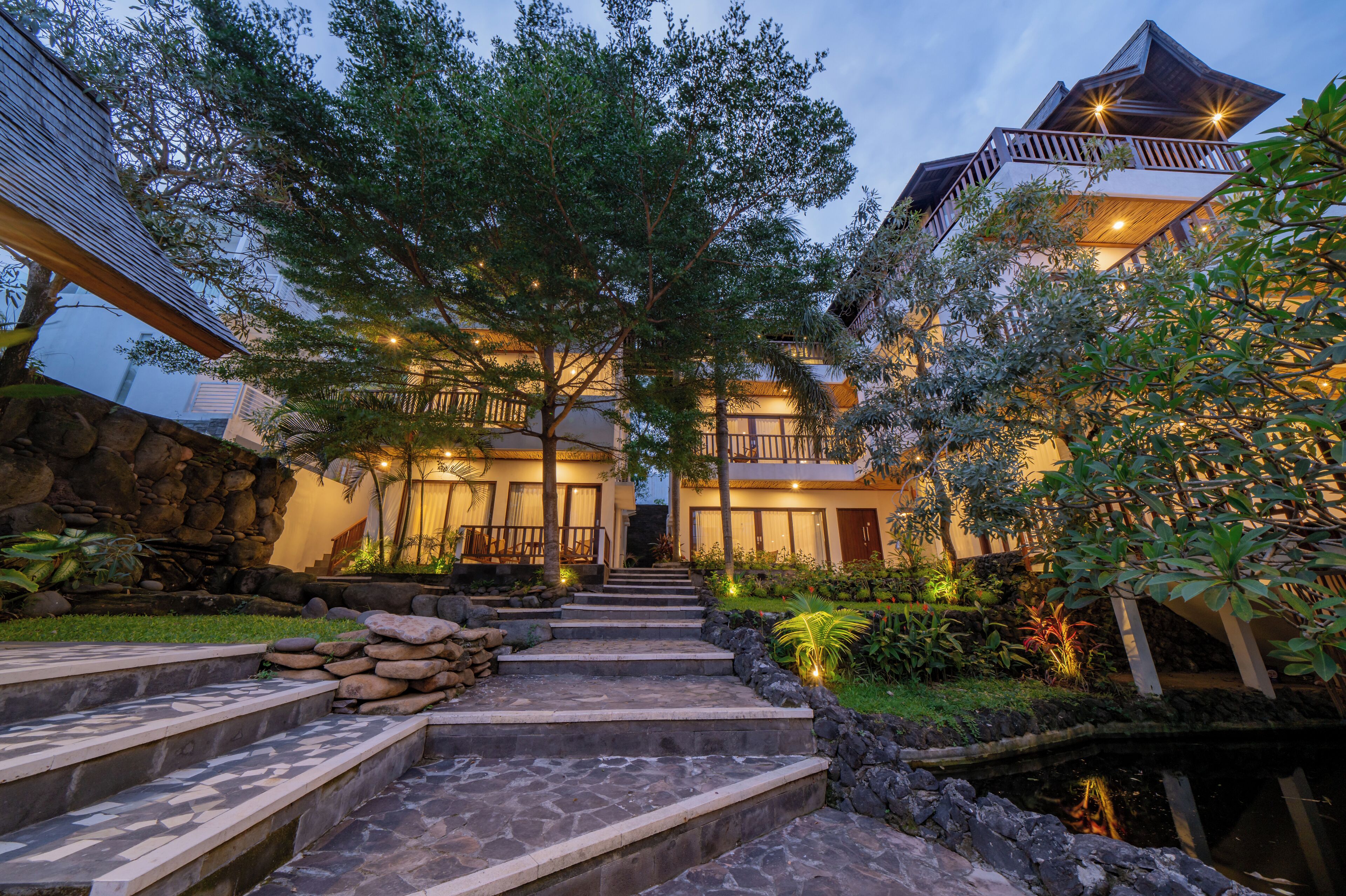 Front of property - evening/night