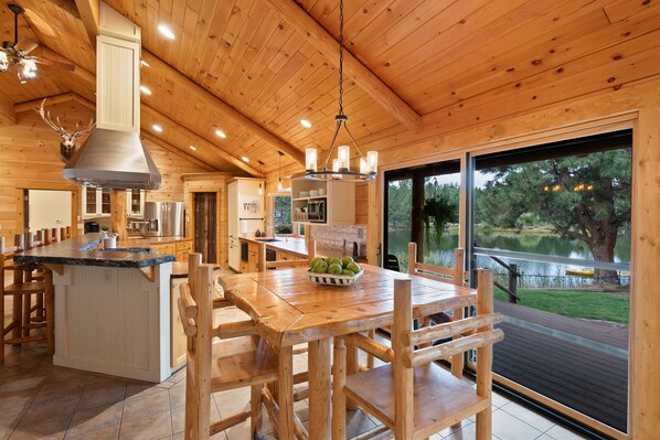 Dining - Risa Main Lodge | Private Lake, Hot Tub, 9 Acres (Bend)