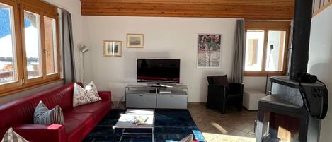 TV, fireplace, DVD player