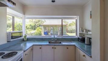 Fridge, microwave, dishwasher