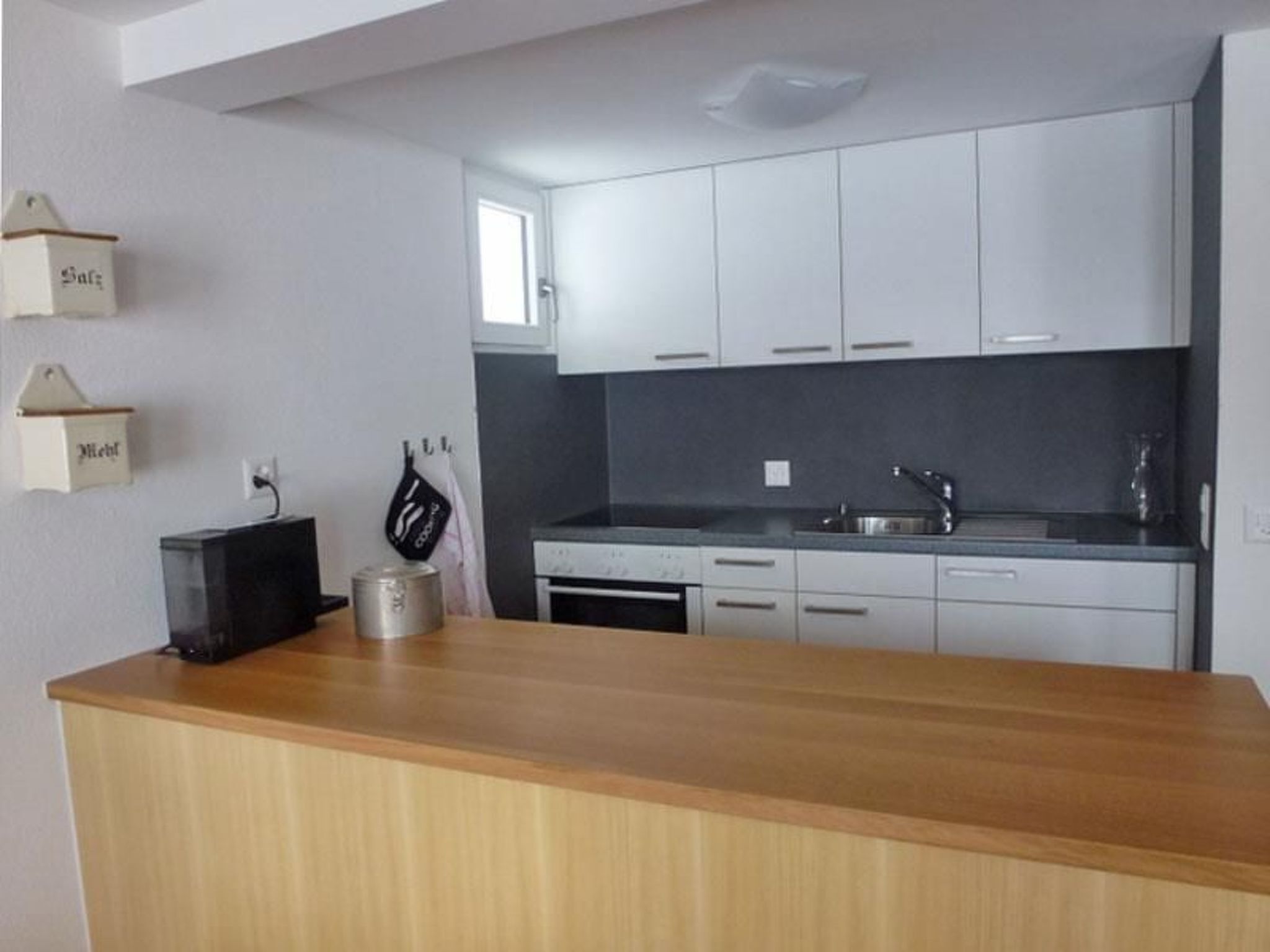 Fridge, oven, dishwasher, cookware/dishes/utensils