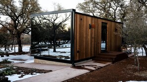 Exterior detail - Whispering Oaks - A Unique Mirror House (Graham)