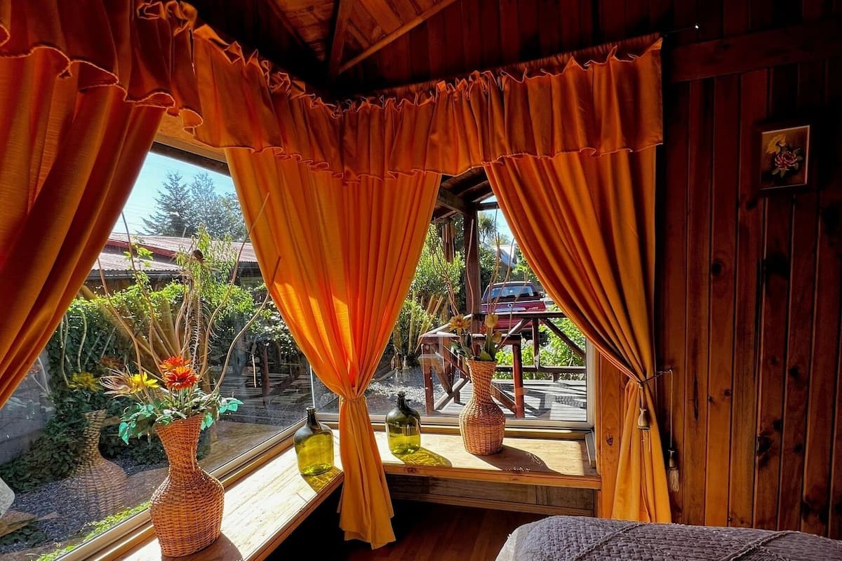 Bungalow Confort, patio, vista al jardín