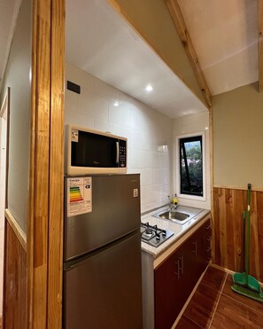 Private kitchen - Cabañas Las Pataguas - Coñaripe (Coñaripe)