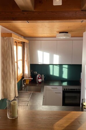 Fridge, oven, dishwasher, cookware/dishes/utensils - Nora 5 Bett Wohnung by Interhome (Grindelwald)