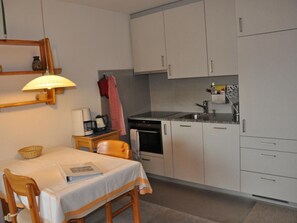 Fridge, oven, dishwasher, cookware/dishes/utensils - Chesa Stail'Alva 1 by Interhome (Pontresina)