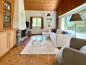 Télévision, cheminée