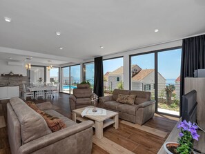Living area - Moderne Villa Smart mit Pool und Meerblick by Interhome (Makarska)
