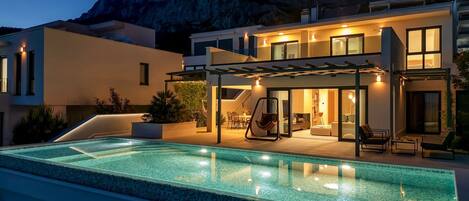 Et oppvarmet basseng