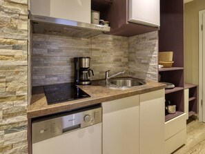 Fridge, dishwasher, cookware/dishes/utensils - Wohnung in Marktheidenfeld mit Großem Balkon by Interhome (Marktheidenfeld)