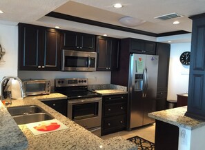 Microwave, oven, stovetop, dishwasher