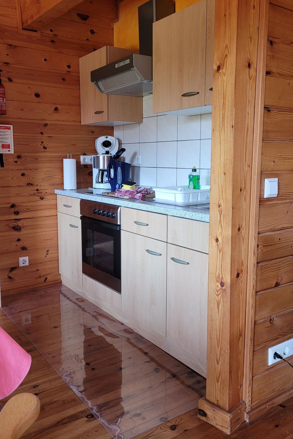 Fridge, microwave, oven, cookware/dishes/utensils