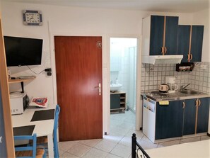 Fridge, microwave, cookware/dishes/utensils - in Baška by Interhome (Krk/Baška)