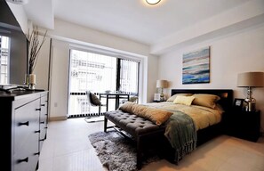 Eenvoudig appartement, uitzicht op tuin | Gratis wifi