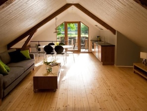 Télévision, cheminée, lecteur de DVD