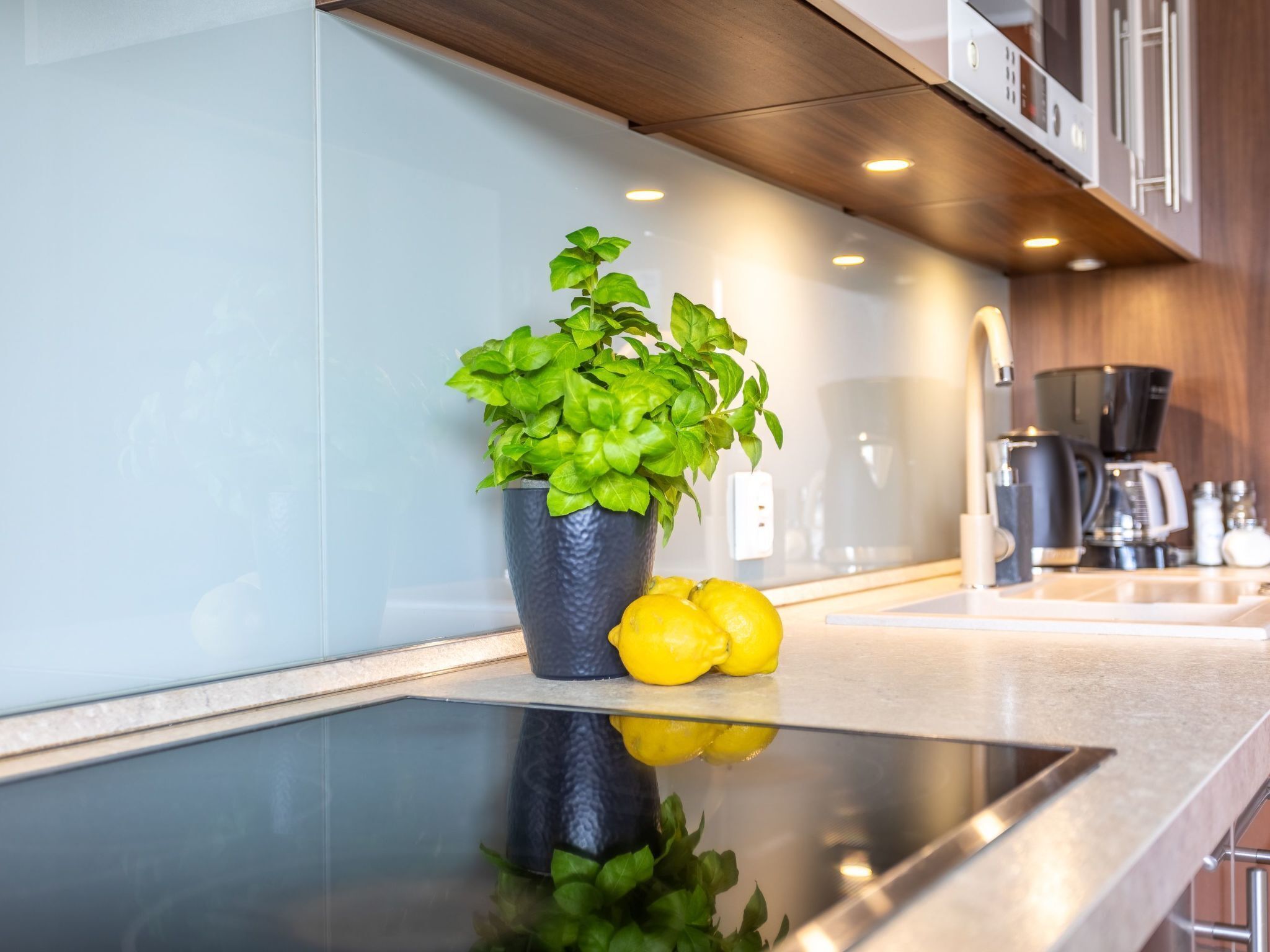 Kjøleskap, mikrobølgeovn, ovn og oppvaskmaskin