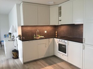 Fridge, oven, dishwasher, cookware/dishes/utensils - Apartment Weggis by Interhome (Weggis)
