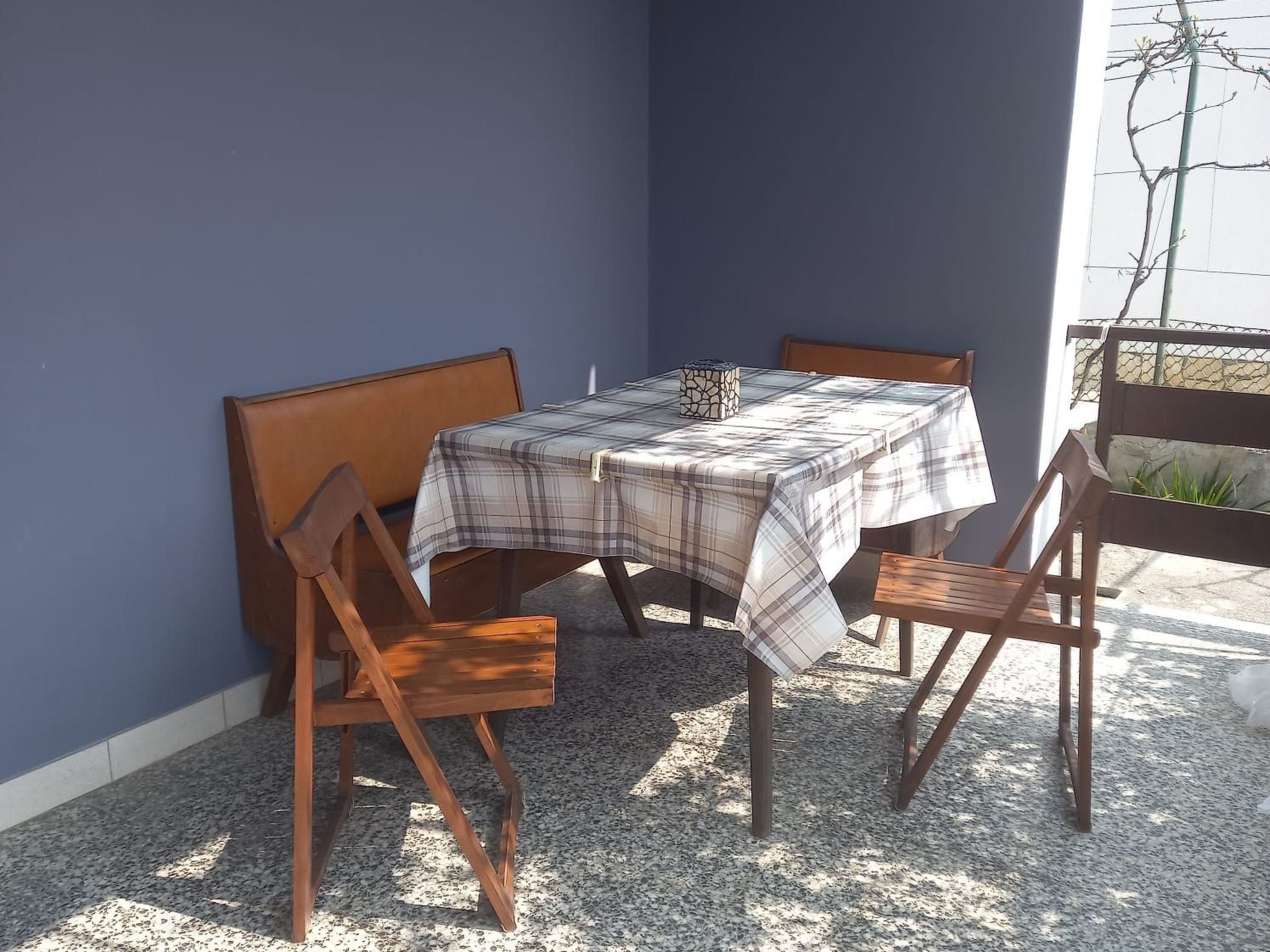 屋外ダイニングエリア