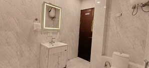 Premium Room, Balcony, Mountain View | Bathroom | Shower, rainfall showerhead, free toiletries, towels - The Royal Terrace (Kasauli)