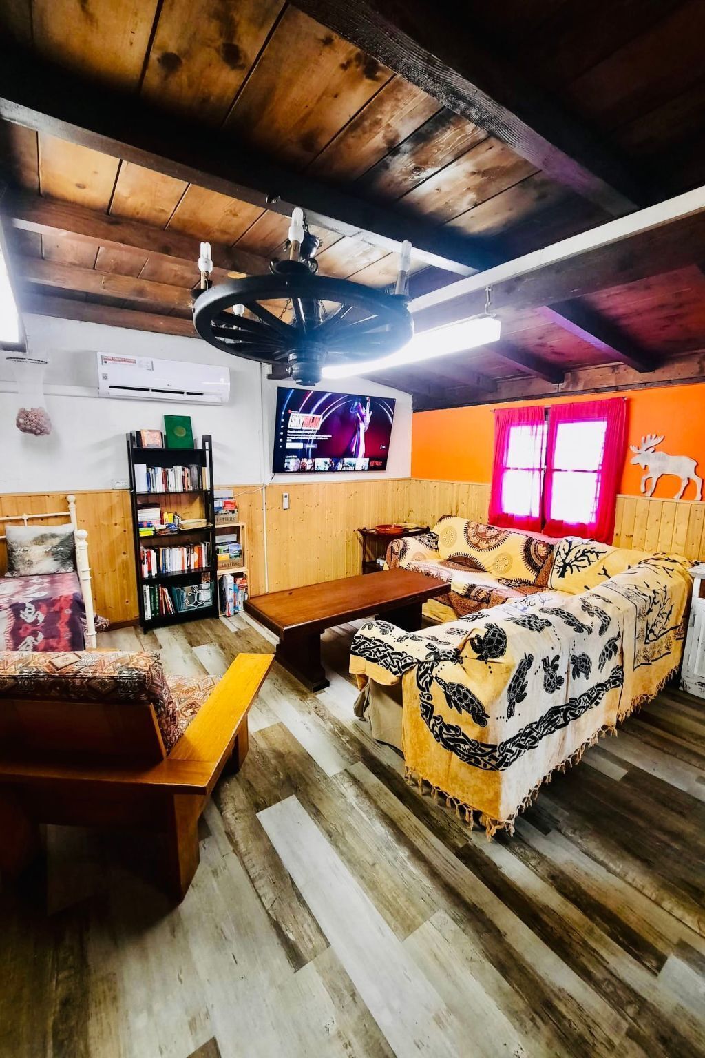 TV, fireplace, DVD player