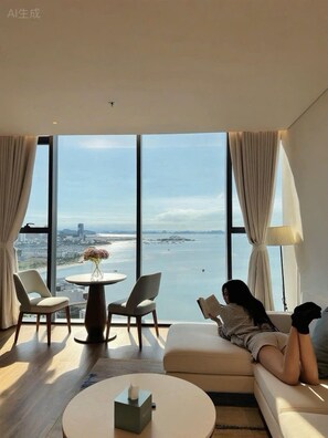 Deluxe Apartment, Patio, Ocean View | Living area - Ha Van's Sea View  A la carte Ha Long (Ha Long)