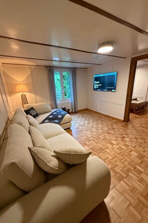 Télévision, cheminée