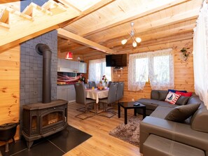 Télévision, cheminée