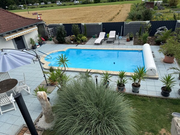 A heated pool