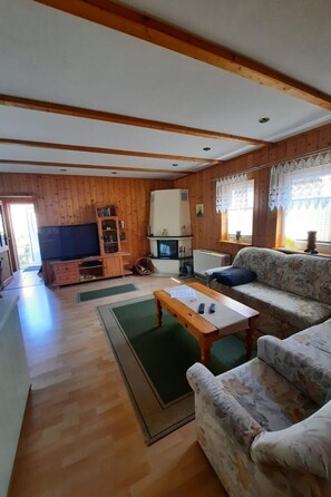 TV, caminetto, lettore DVD