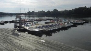 A dock with several boats and a wooden pier. - im Teutoburger Wald by Interhome (Schieder-Schwalenberg)