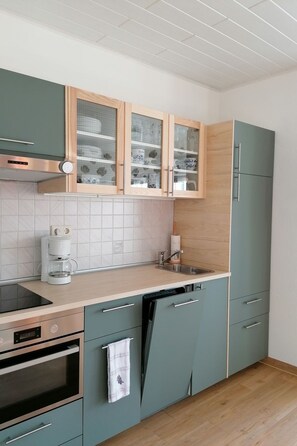 Fridge, microwave, oven, dishwasher - Appartement mit Terrasse by Interhome (Kreischa)