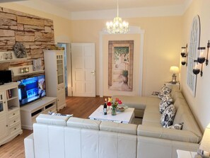 Fernseher, Kamin, DVD-Player
