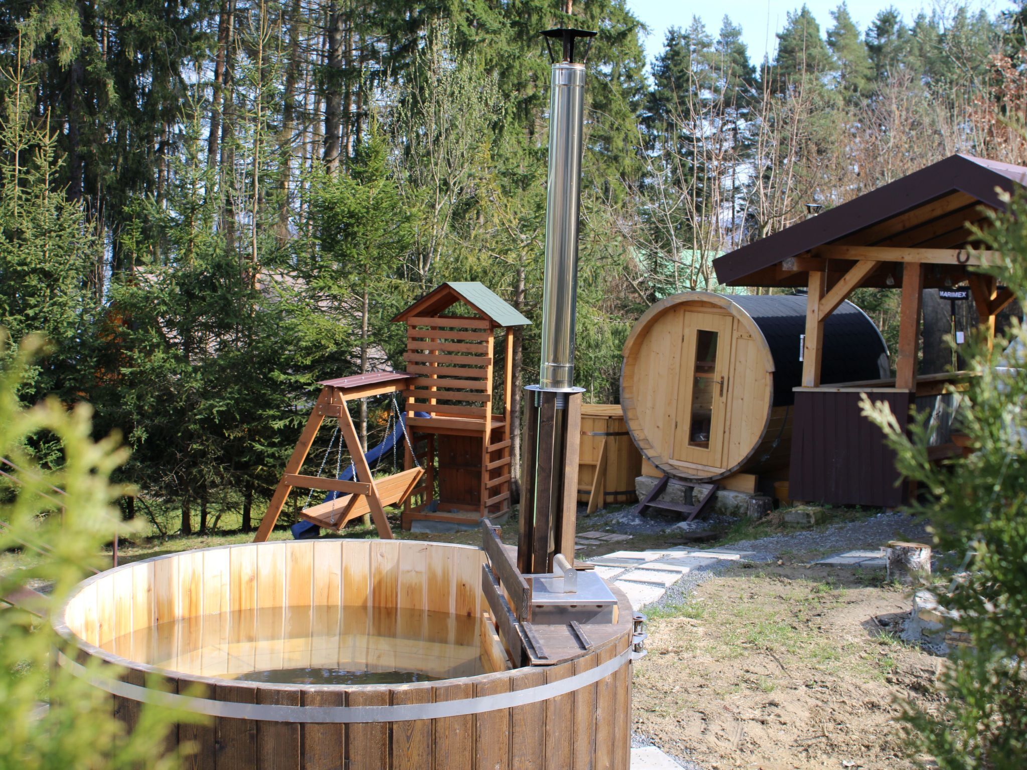 Bain à remous extérieur