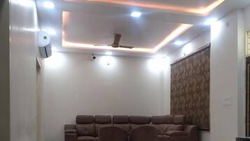 32-inch flat-screen TV with cable channels