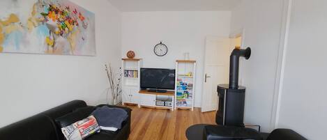 TV, fireplace, DVD player