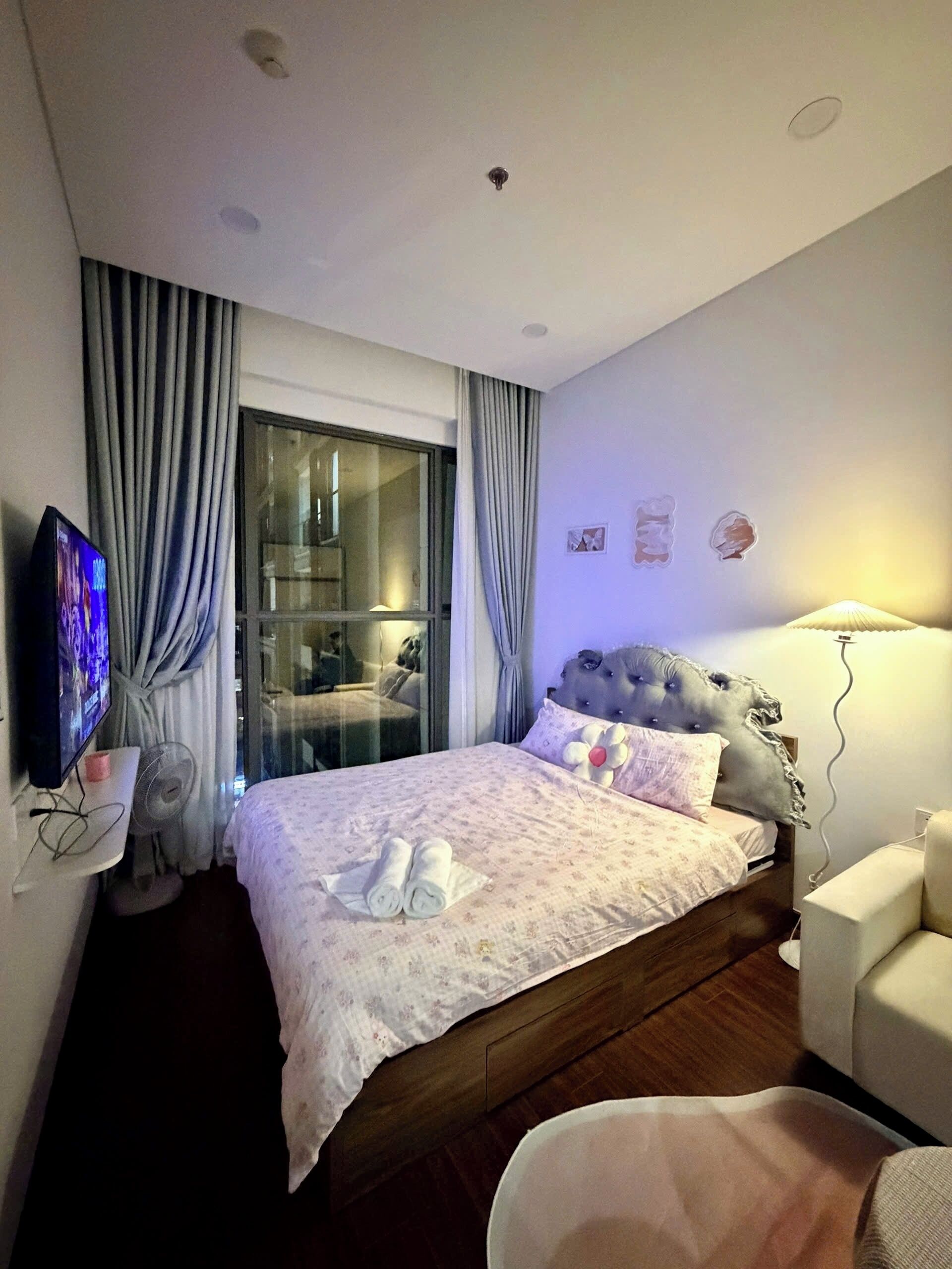 Estúdio luxo, vista para a cidade | Wi-Fi de cortesia, roupa de cama