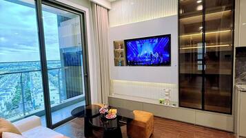 Apartamento superluxo | Área de estar | TV LCD