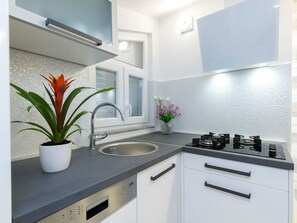 Fridge, microwave, dishwasher, cookware/dishes/utensils - Apartmani Vesna Grebaštica by Interhome (Grebaštica)
