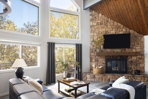 Smart TV, fireplace