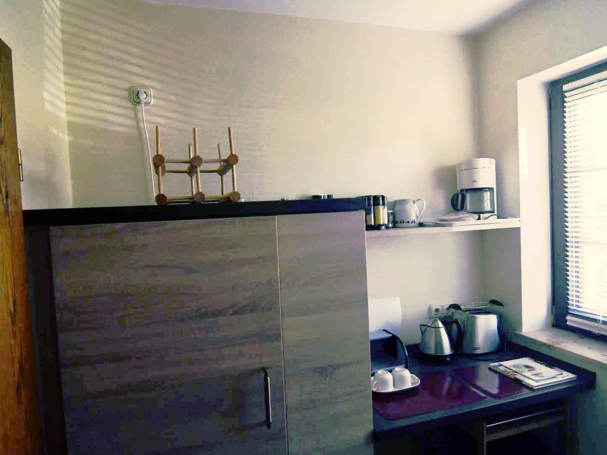 Fridge, oven, cookware/dishes/utensils