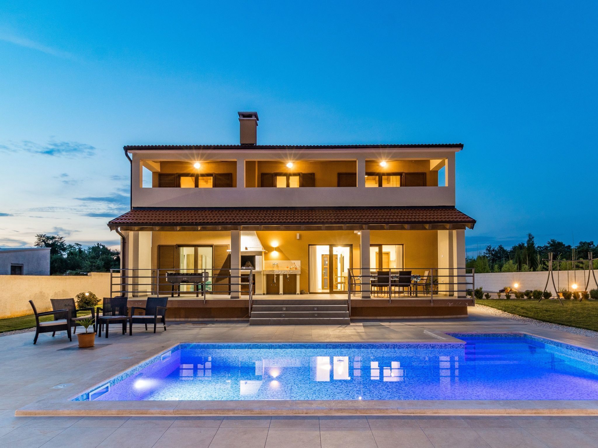 Una piscina riscaldata