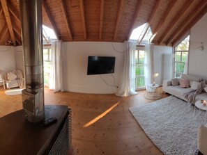 TV, caminetto
