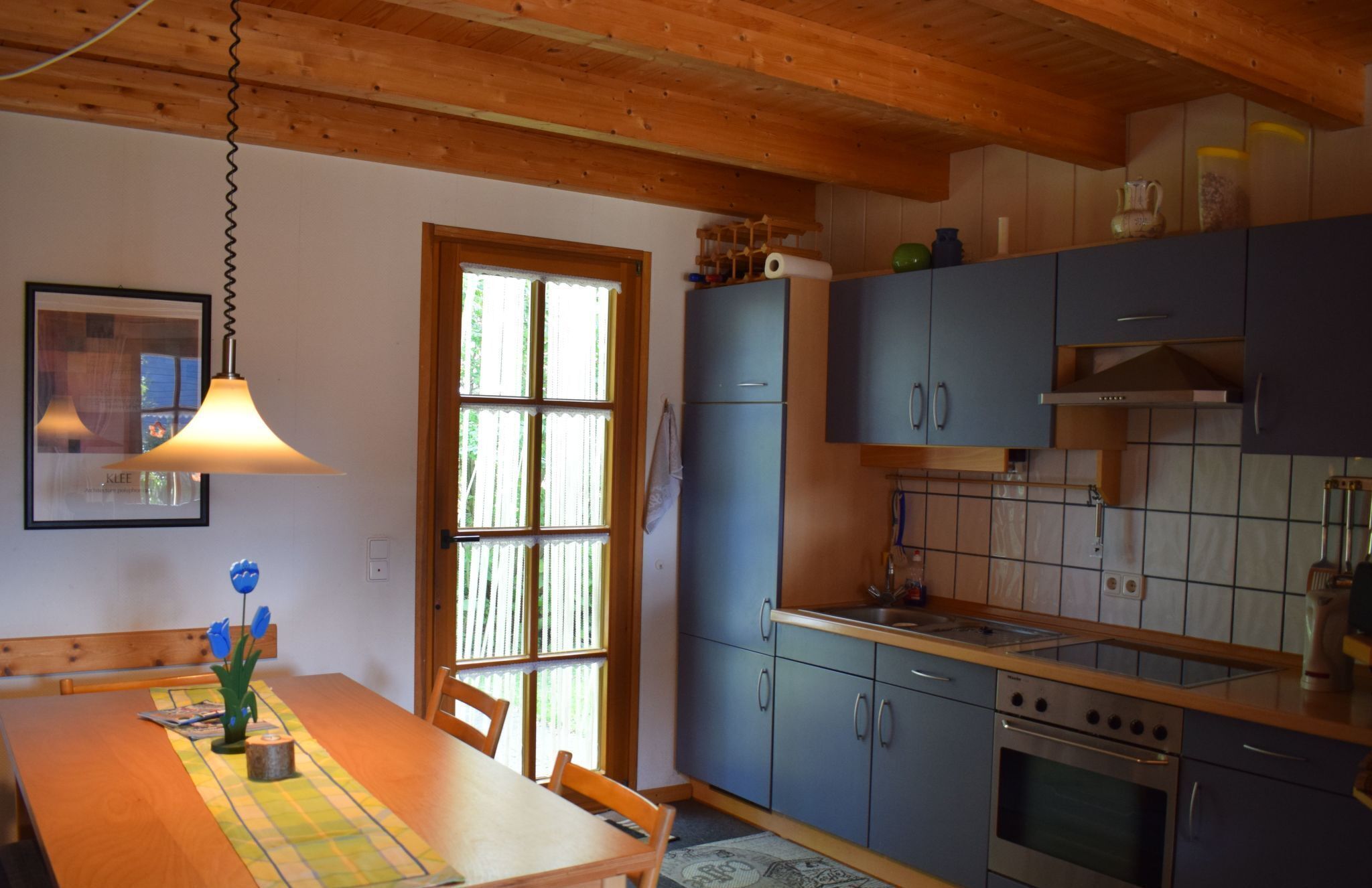 Fridge, microwave, oven, cookware/dishes/utensils