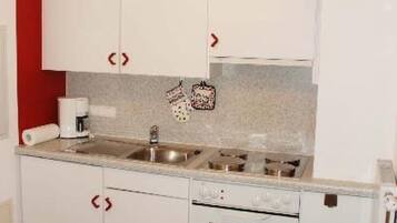 Fridge, oven, cookware/dishes/utensils