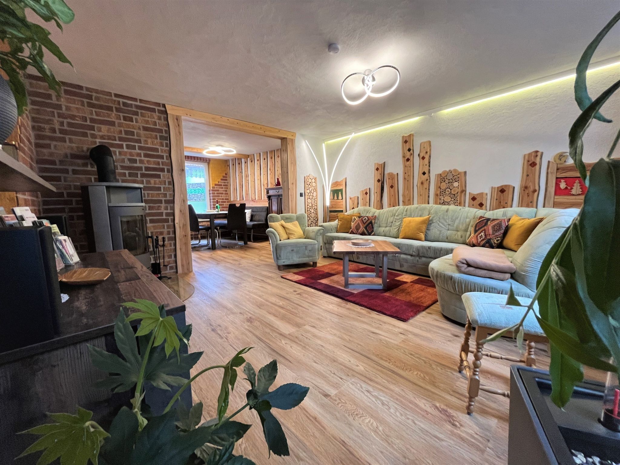 Cheminée, lecteur de DVD