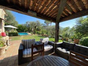 Terrace/patio - Villa La Paisana - Haustierfreundliches, privates Familienhaus mit Schwimmbad u by Interhome (Tourrettes sur Loup)