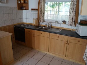 Fridge, microwave, oven, cookware/dishes/utensils - Haus Cristina by Interhome (Holsbybrunn)