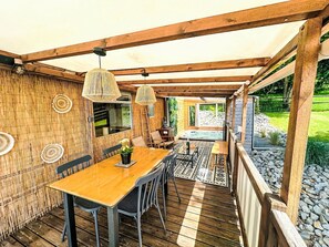 Outdoor dining - Mobilheim mit privatem Premium-Jacuzzi by Interhome (Anneville sur Scie)