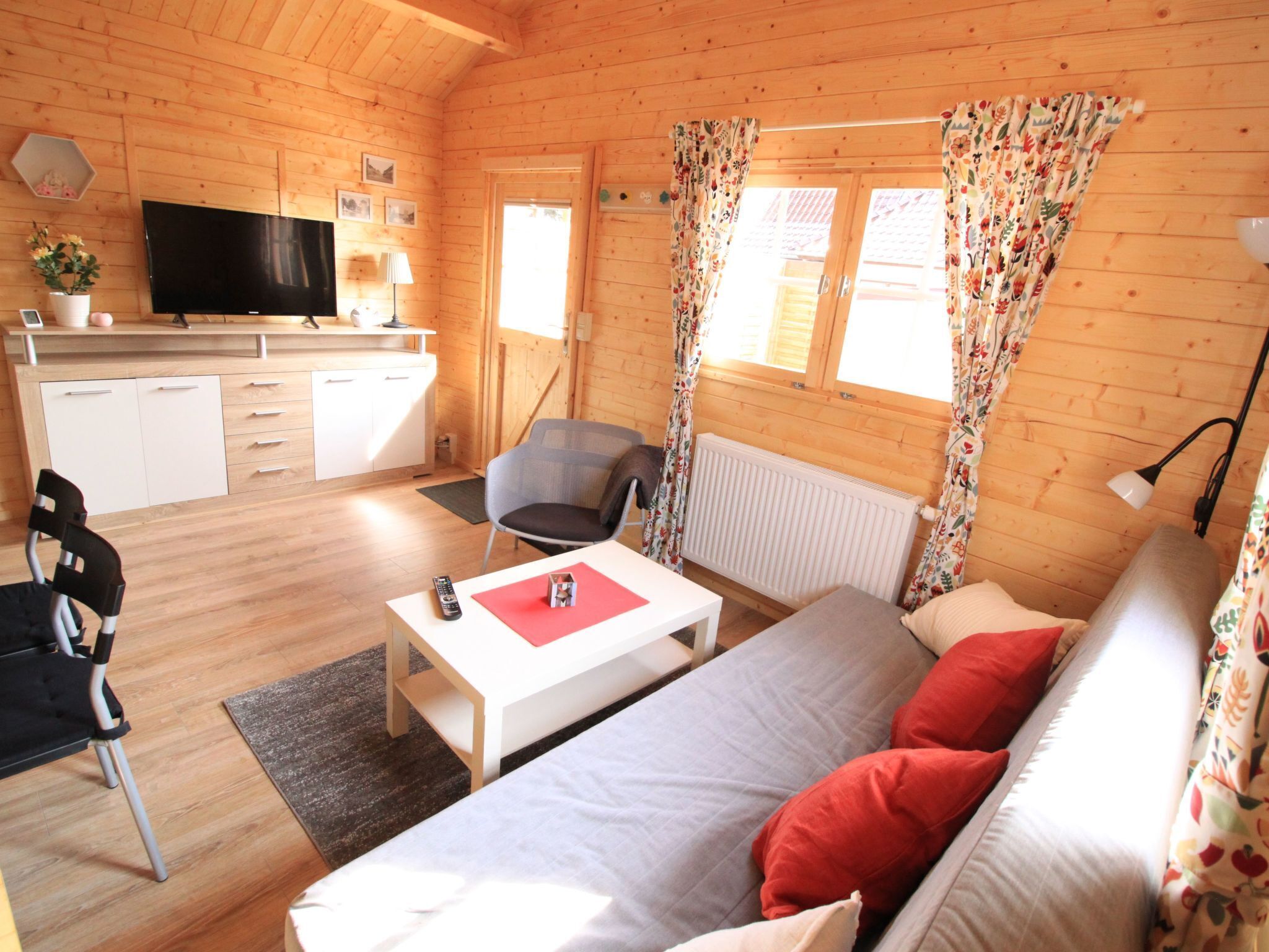 Televisión y reproductor de DVD 